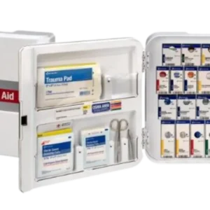 SmartCompliance 50-Person Complete First Aid Plastic Cabinet Without Medications, 213 pieces